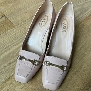 Tods light pink clump pumps